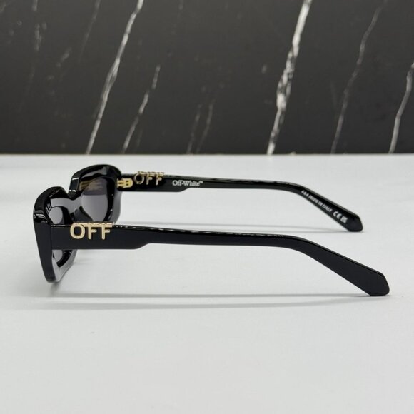 NEW OFF-WHITE OERI13C RENTON 1007 SUNGLASSES WOMEN OVAL BLACK EYEWEAR - Picture 8 of 11